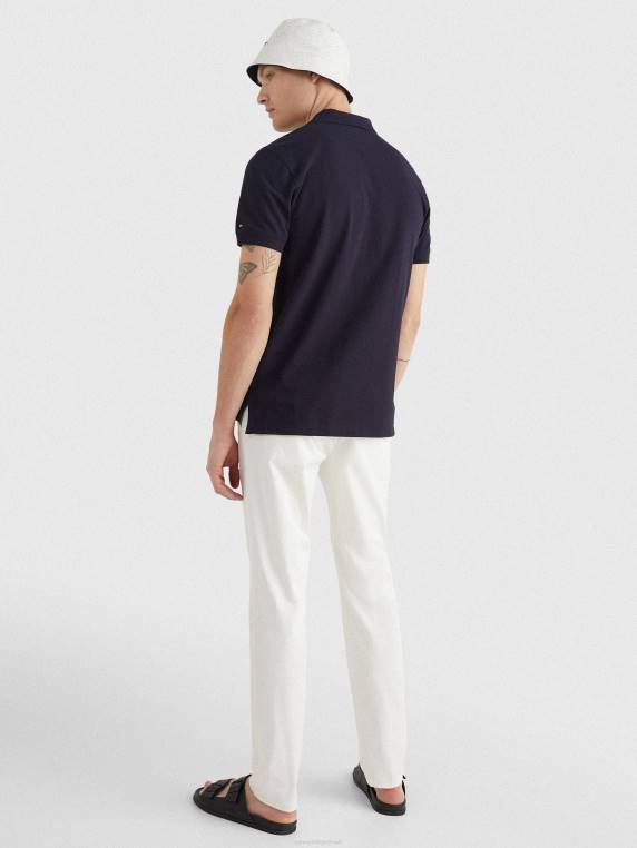 לוגו חתימה פולו בהתאמה רגילה NX201089 שמיים מדבריים Tommy Hilfiger