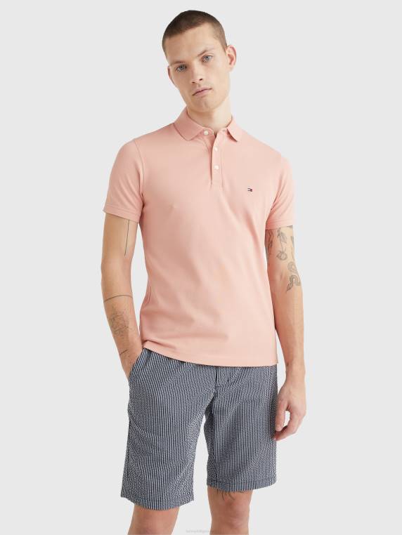 פולו בגזרה דקיקה NX201122 גויאבה Tommy Hilfiger