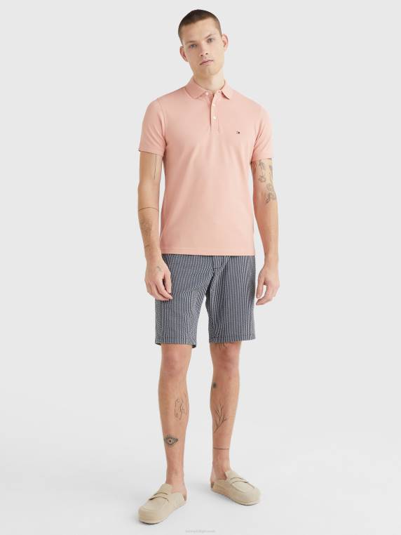 פולו בגזרה דקיקה NX201122 גויאבה Tommy Hilfiger