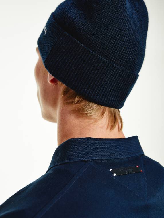 פולו מוגבה אינטרלוק בגזרה קלה NX201126 שמיים מדבריים Tommy Hilfiger