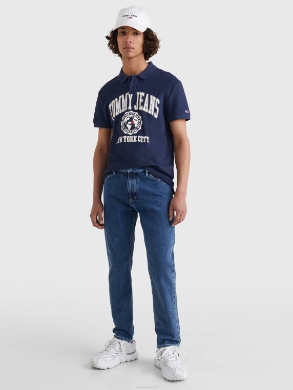 פולו הלוגו של המכללה NX201137 צי הדמדומים Tommy Hilfiger