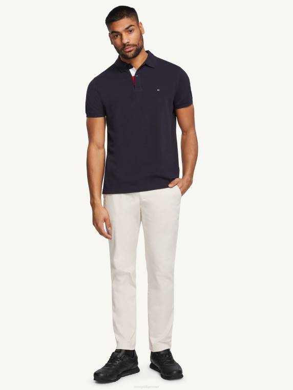 פולו חסום צבע NX201143 שמיים מדבריים Tommy Hilfiger