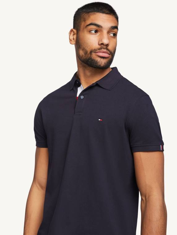 פולו חסום צבע NX201143 שמיים מדבריים Tommy Hilfiger