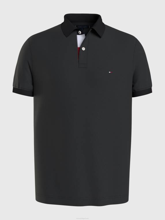 בתוספת פולו בכושר רגיל חסום צבע NX201153 שָׁחוֹר Tommy Hilfiger
