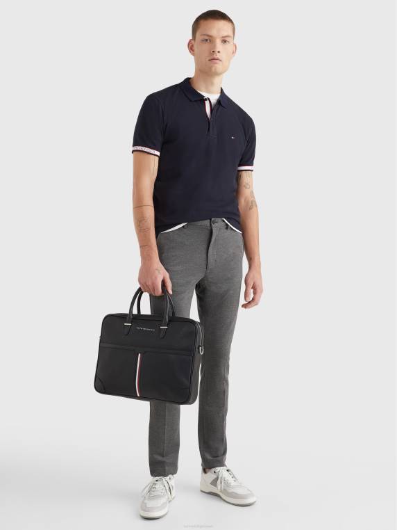 פולו עם שרוול לוגו בהתאמה רגילה NX201157 שמיים מדבריים Tommy Hilfiger