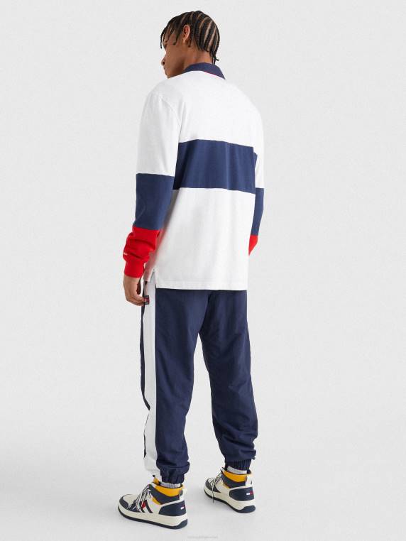 פולו עם שרוולים ארוכים בכושר רגוע NX201174 לבן/רב Tommy Hilfiger