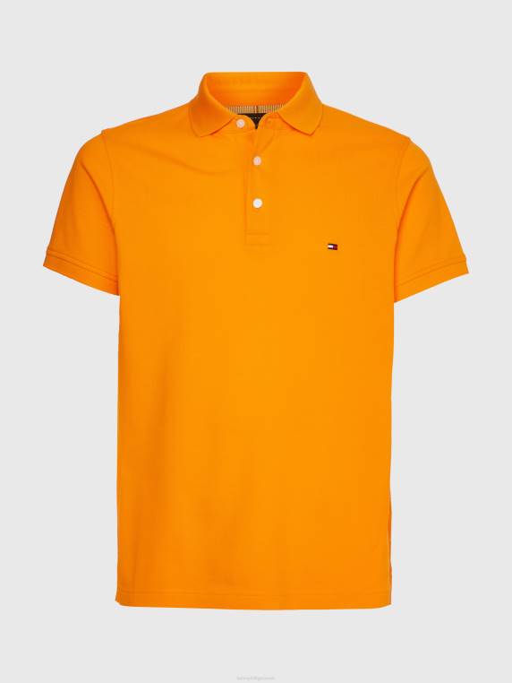 פולו בגזרה דקיקה NX201176 תפוז הוואי Tommy Hilfiger