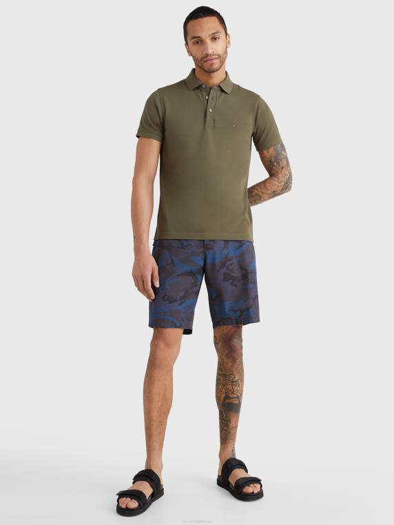 פולו בגזרה דקיקה NX201179 צבא ירוק Tommy Hilfiger