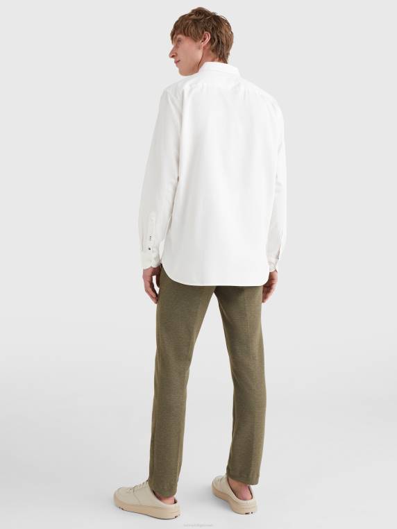 חולצת רקמת לוגו אייקונים NX201212 שֶׁנהָב Tommy Hilfiger