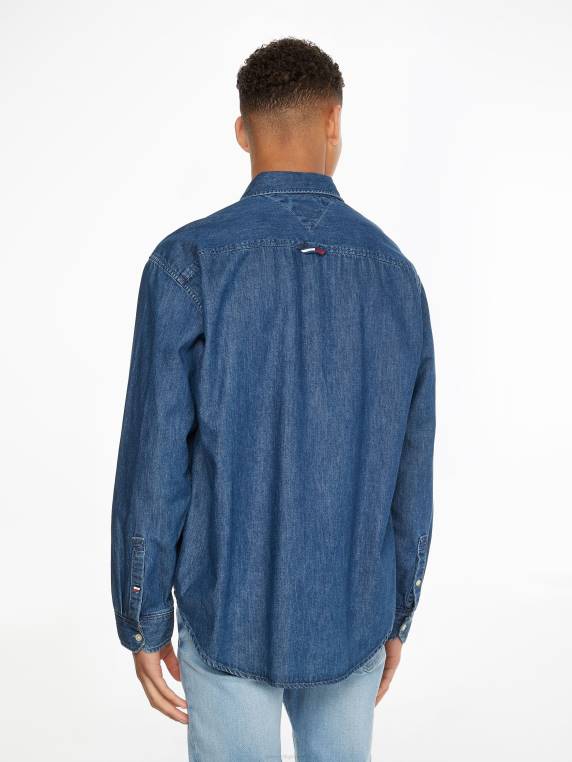 חולצת ג'ינס עם לוגו לייזר NX201215 מדיום ג'ינס Tommy Hilfiger