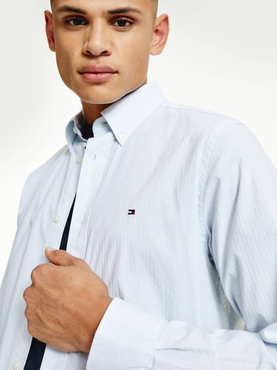 חולצה קלאסית בגזרה רגילה NX201219 כחול מבריז Tommy Hilfiger