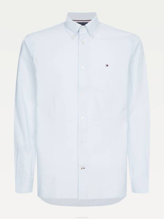 חולצה קלאסית בגזרה רגילה NX201219 כחול מבריז Tommy Hilfiger