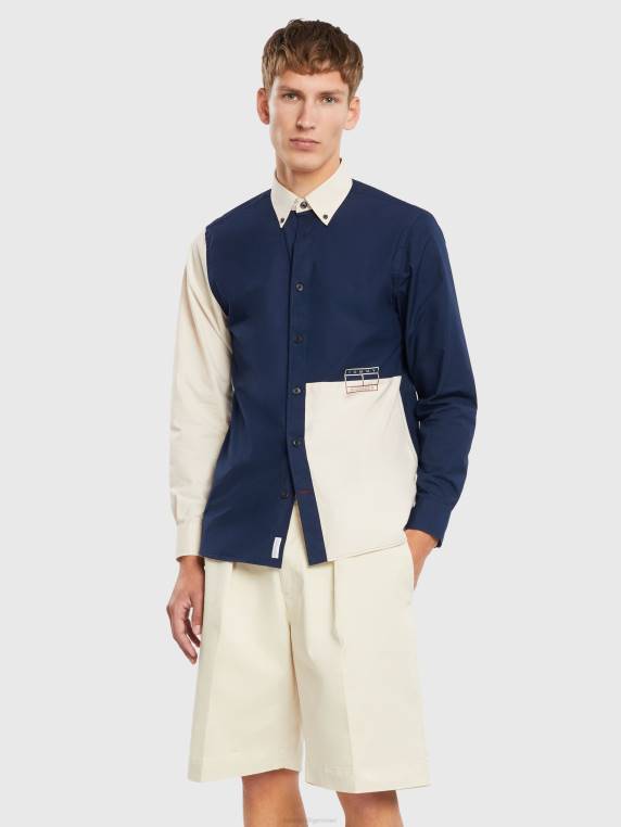 חולצה חוסמת NX201230 קרבון נייבי/נוצה לבן Tommy Hilfiger