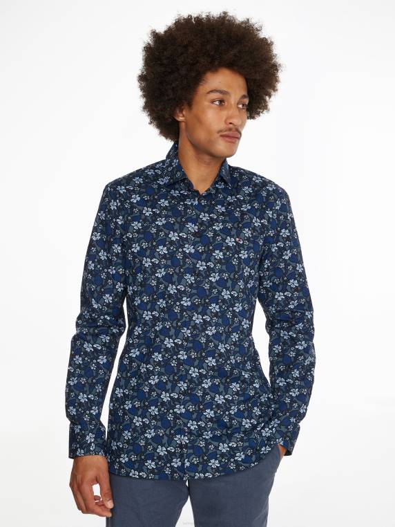 חולצה בהדפס פרחים NX201231 כחול כהה Tommy Hilfiger