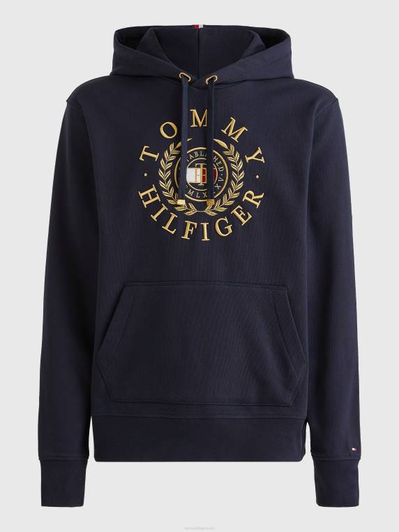 קפוצ'ון רקמת לוגו סמלים NX201262 שמיים מדבריים Tommy Hilfiger