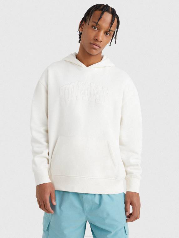 קפוצ'ון לוגו של האוניברסיטה NX201277 לבן עתיק Tommy Hilfiger