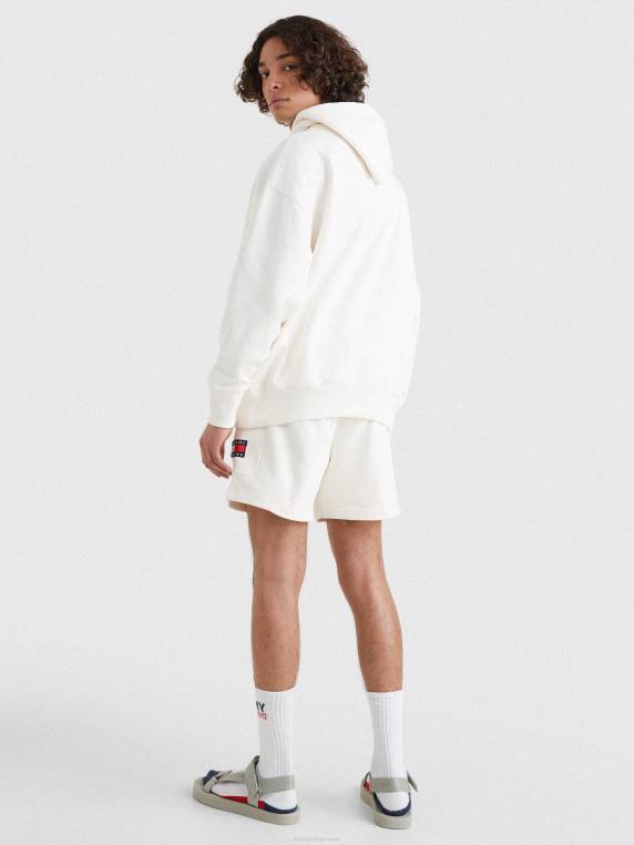 קפוצ'ון כותנה אורגנית תג NX201286 לבן עתיק Tommy Hilfiger