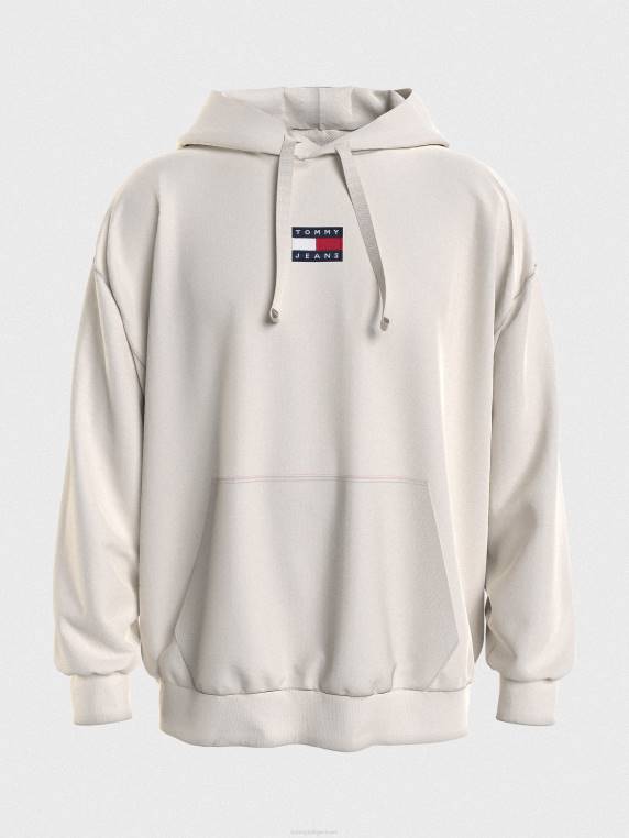 קפוצ'ון כותנה אורגנית תג NX201286 לבן עתיק Tommy Hilfiger