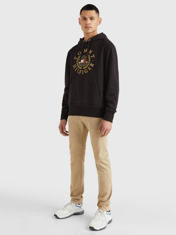 קפוצ'ון רקמת לוגו סמלים NX201292 שָׁחוֹר Tommy Hilfiger