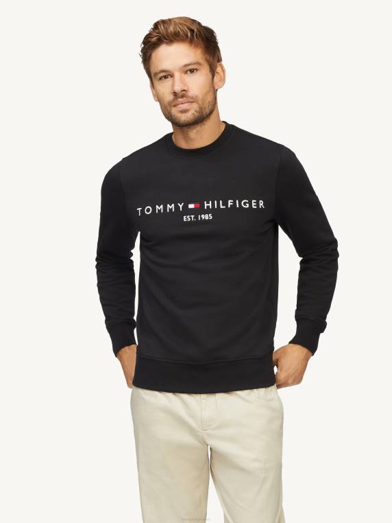 סווטשירט לוגו אורגני NX201295 שָׁחוֹר Tommy Hilfiger