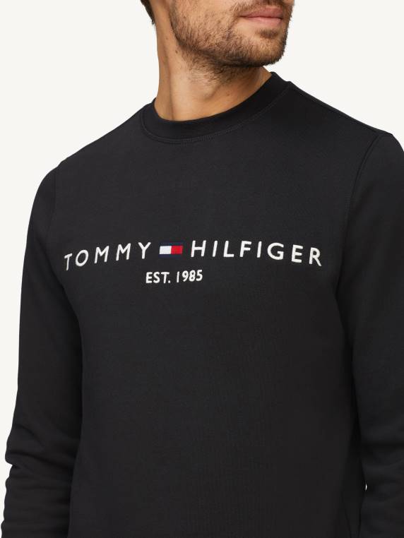 סווטשירט לוגו אורגני NX201295 שָׁחוֹר Tommy Hilfiger