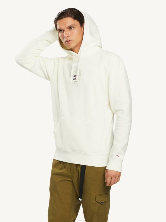 קפוצ'ון צמר לוגו מעגל גוונים NX201303 לבן עתיק Tommy Hilfiger