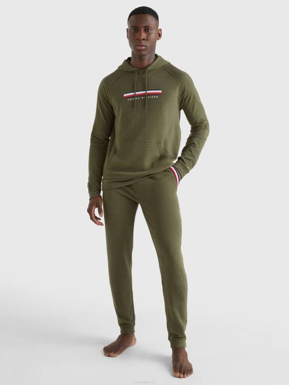 קפוצ'ון לוגו טרקלין NX201358 צבא ירוק Tommy Hilfiger