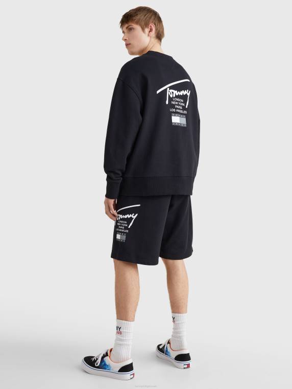 סווטשירט לוגו חתימה NX201371 שָׁחוֹר Tommy Hilfiger