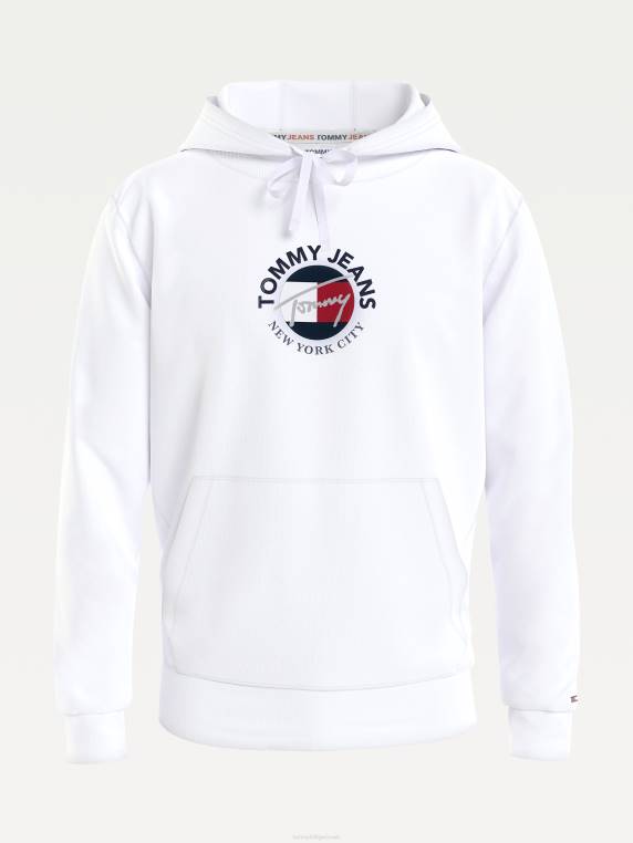 קפוצ'ון לוגו חתימה NX201375 לבן Tommy Hilfiger