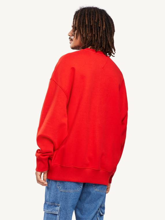 סווטשירט פליסה תג NX201377 ארגמן עמוק Tommy Hilfiger