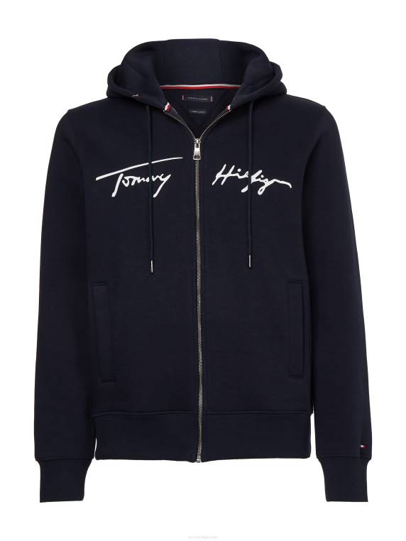 סוודר רוכסן גרפי מיוחד NX201379 שמיים מדבריים Tommy Hilfiger