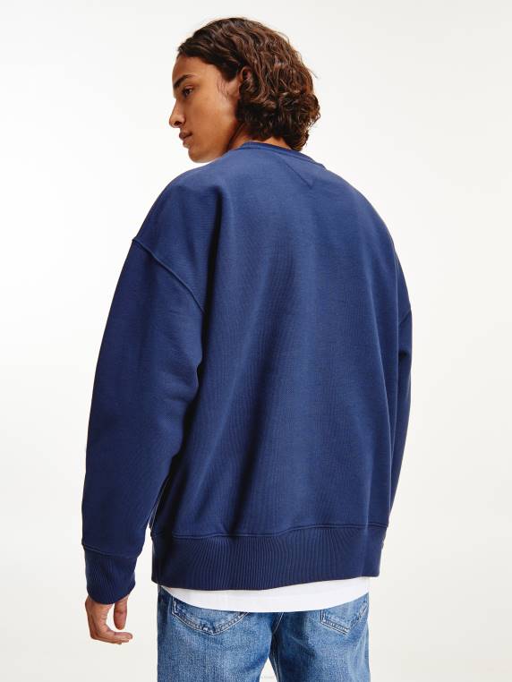 סווטשירט פליסה תג NX201381 צי הדמדומים Tommy Hilfiger