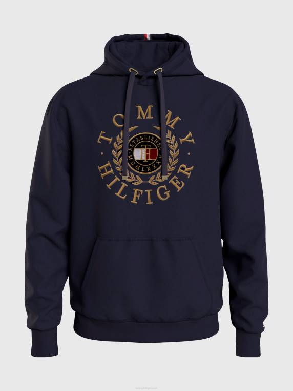 קפוצ'ון רקמת לוגו בתוספת סמלים NX201383 שמיים מדבריים Tommy Hilfiger