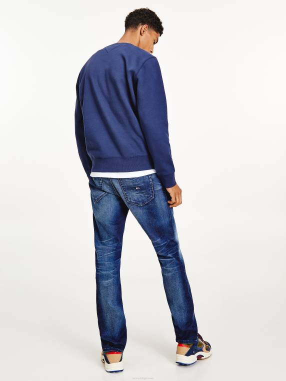 סווטשירט עם צווארון לוגו NX201398 צי הדמדומים Tommy Hilfiger