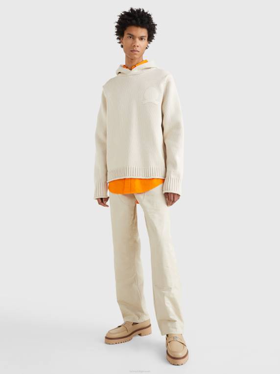 קפוצ'ון קפוצ'ון סרוג מכותנה אורגנית NX201404 דיונת חול מדברית Tommy Hilfiger