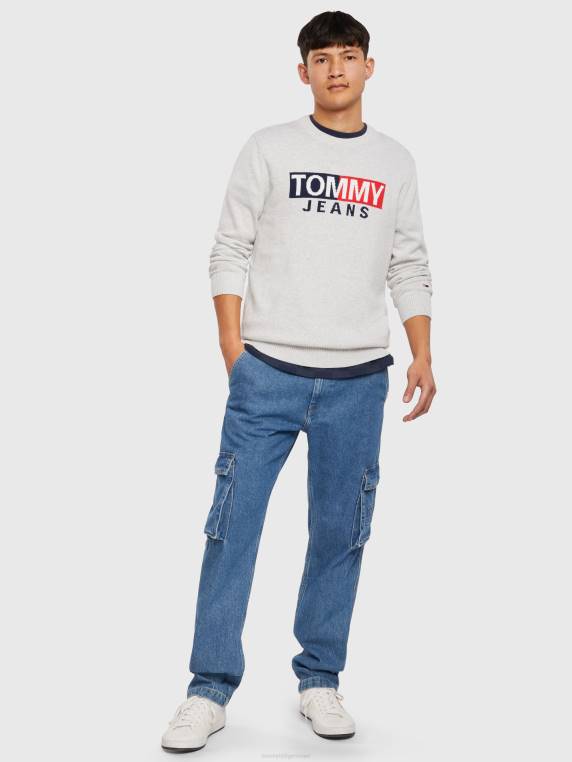 סוודר דגל כניסה NX201405 אברש אפור כסוף Tommy Hilfiger