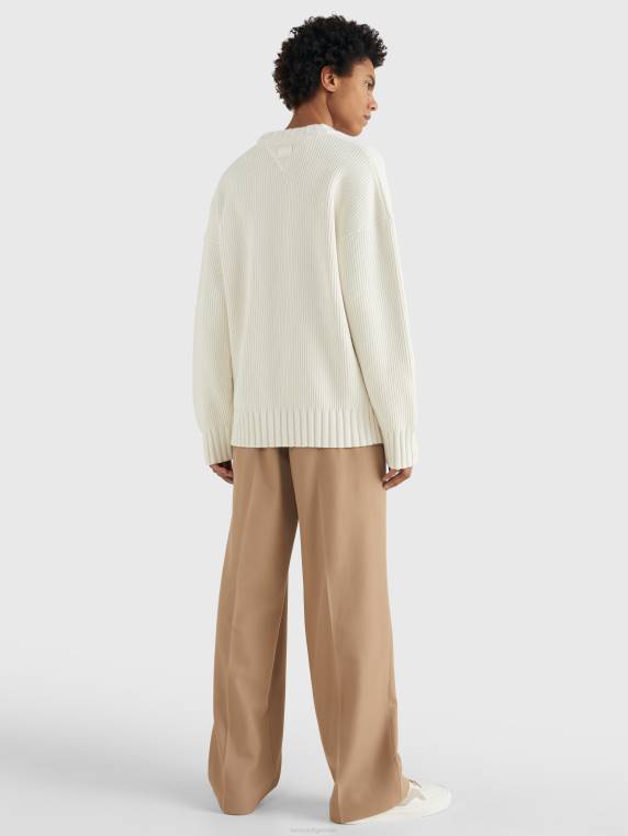 מגשר סרוג בצלעות הכנה NX201411 שֶׁנהָב Tommy Hilfiger