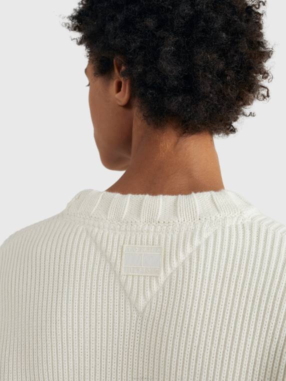 מגשר סרוג בצלעות הכנה NX201411 שֶׁנהָב Tommy Hilfiger