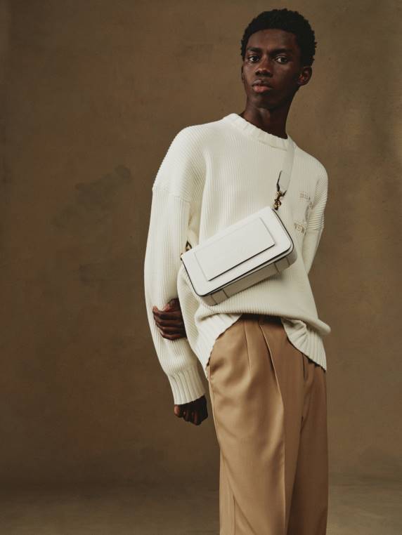 מגשר סרוג בצלעות הכנה NX201411 שֶׁנהָב Tommy Hilfiger