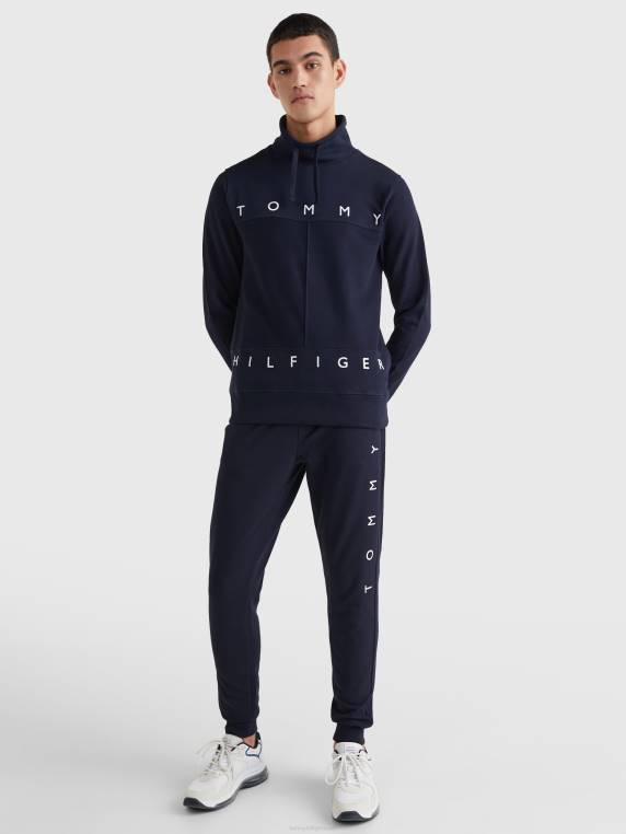 סווטשירט עם צווארון גולף דגל מונו NX201414 שמיים מדבריים Tommy Hilfiger