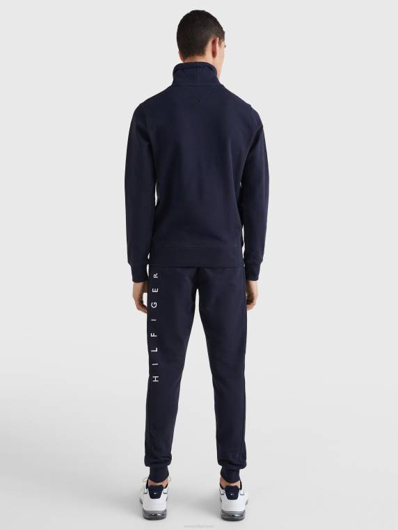 סווטשירט עם צווארון גולף דגל מונו NX201414 שמיים מדבריים Tommy Hilfiger