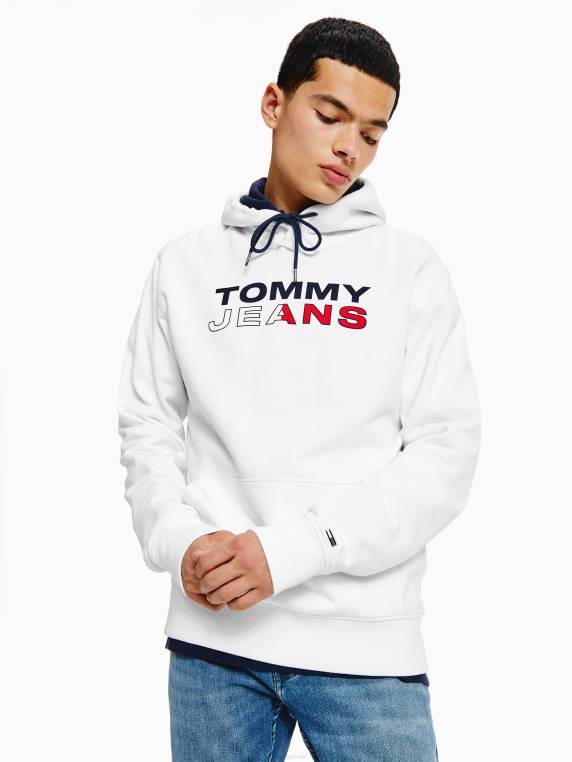 קפוצ'ון לוגו חיוני NX201419 לבן Tommy Hilfiger
