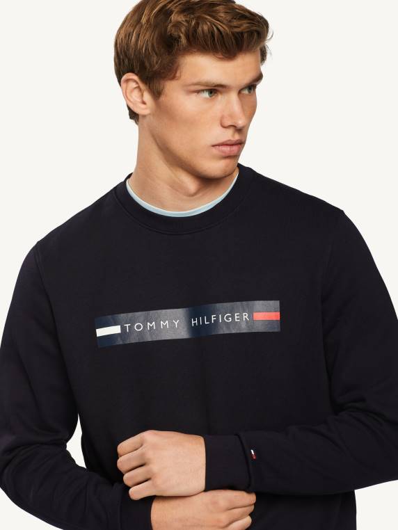 סווטשירט תאגידי של בר עם צווארון צוואר NX201434 שמיים מדבריים Tommy Hilfiger