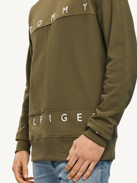 קפוצ'ון בעיצוב מונו NX201442 צבא ירוק Tommy Hilfiger