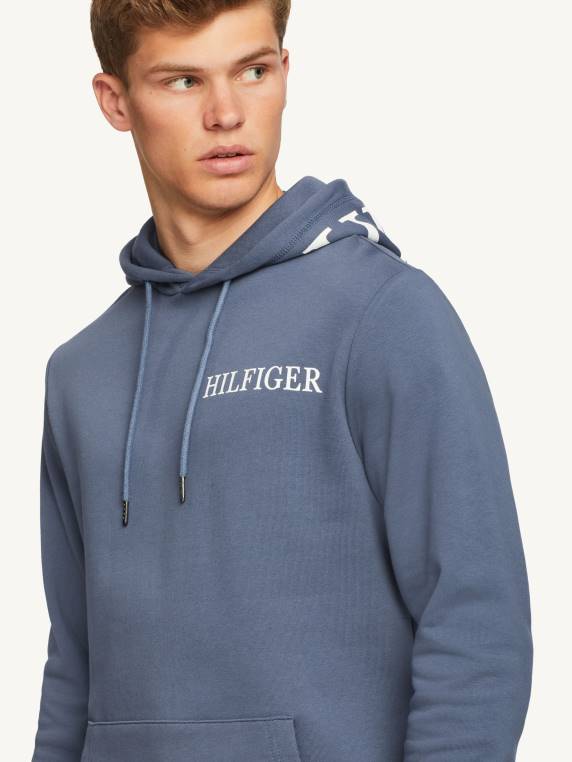 קפוצ'ון לוגו NX201453 אינדיגו דהוי Tommy Hilfiger