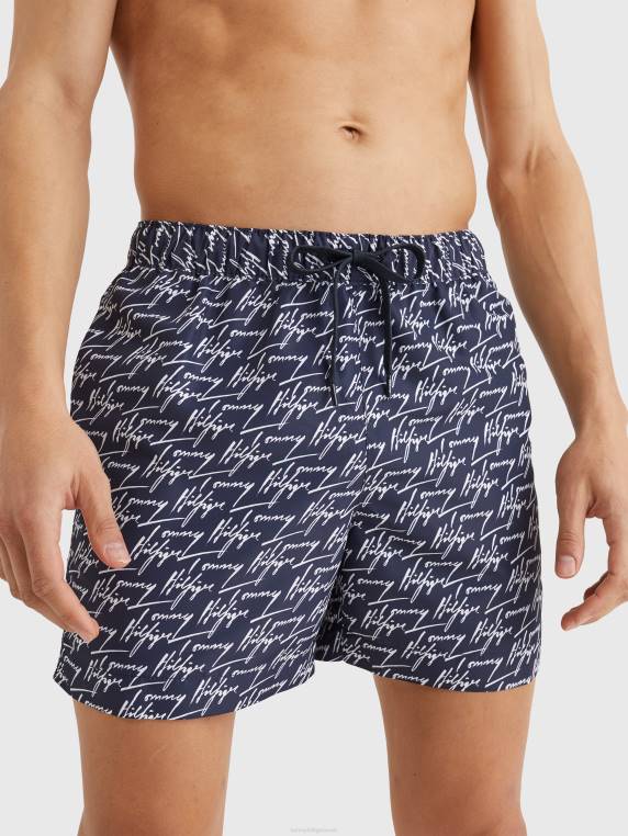 שרוך קצר באורך בינוני NX201459 הדפס חתימה של hil Tommy Hilfiger