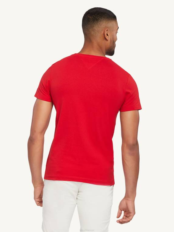 טי לוגו מרובע NX201464 אדום ראשוני Tommy Hilfiger