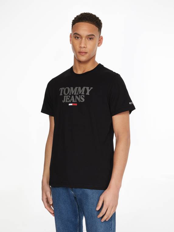 חולצה גרפית לכניסה NX201469 שָׁחוֹר Tommy Hilfiger
