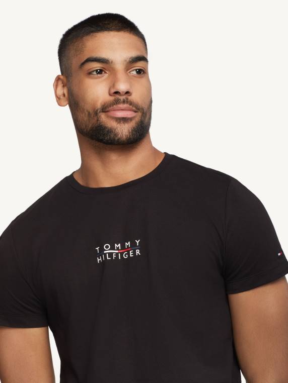 טי לוגו מרובע NX201470 שָׁחוֹר Tommy Hilfiger