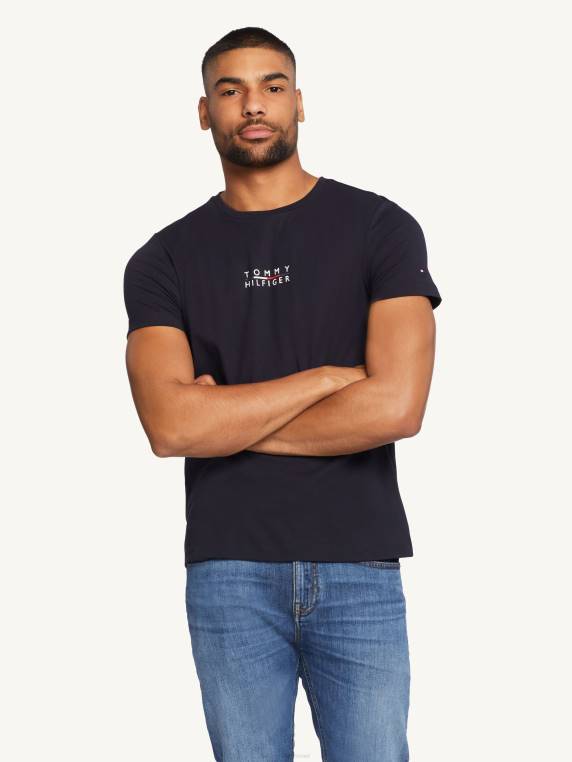 טי לוגו מרובע NX201476 שמיים מדבריים Tommy Hilfiger